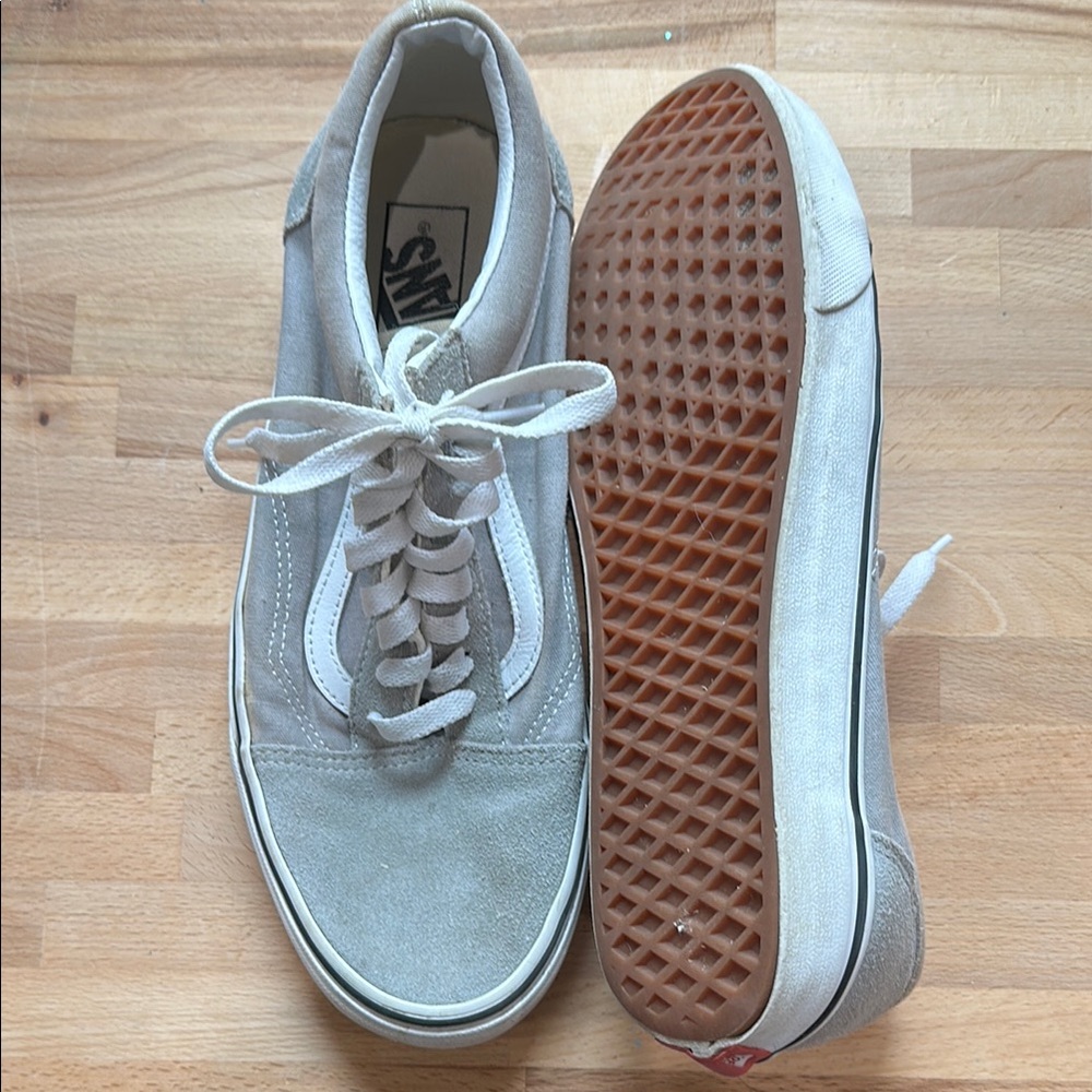 Vans Gray Canvas Sneakers with Waffle Outsole
